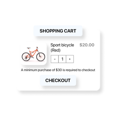Add a minimum order amount